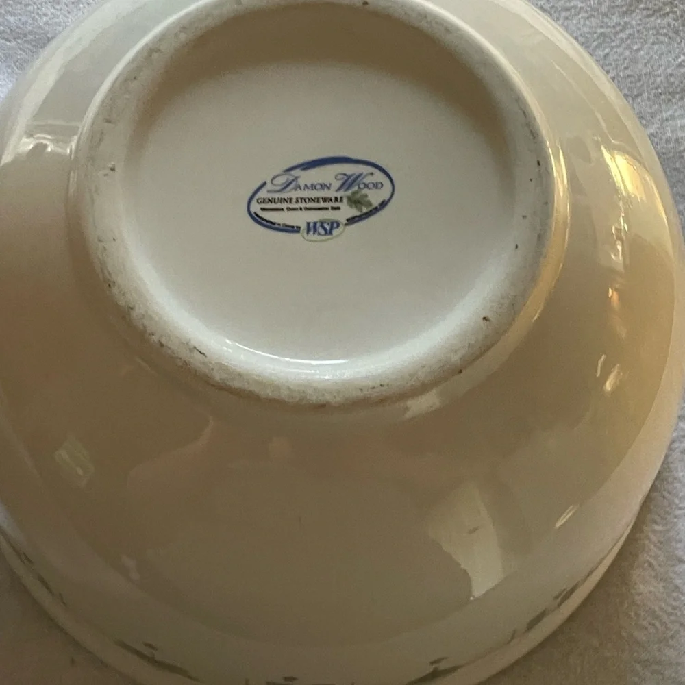 Damon Wood Genuine Stoneware made by WSP Bowl Set